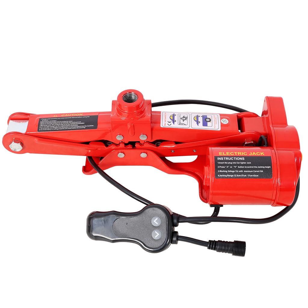 12V 3 Ton Electric Car Jack with Lug Wrench and Carrying Case F68041