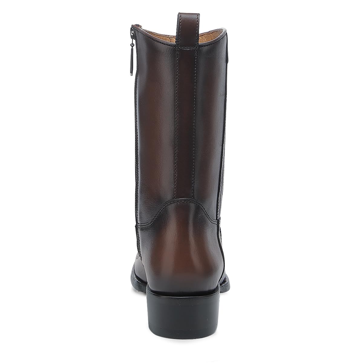 Brown Ostrich Leg Leather Cowboy Boots L18353