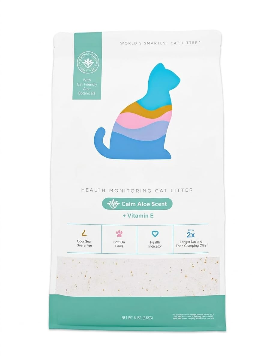 Cat Litter, Calm Aloe Scent with Vitamin E, Non-Clumping Silica Crystals, 8 Lbs K27531