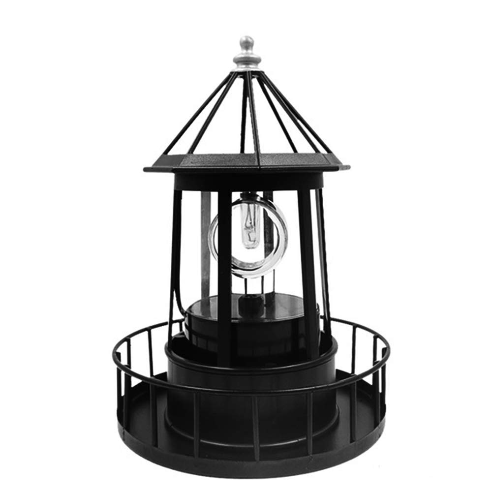 Black Solar LED Lighthouse Garden Decoration D28131