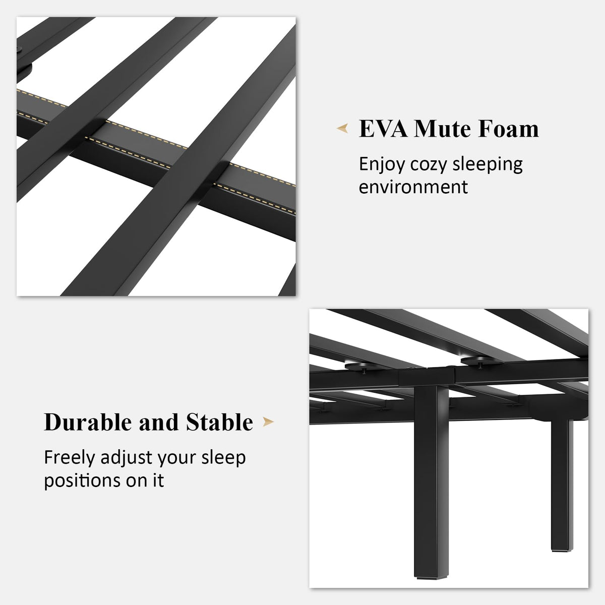 Black Full Bed Frame with Butterfly Pattern Headboard & Footboard G43722