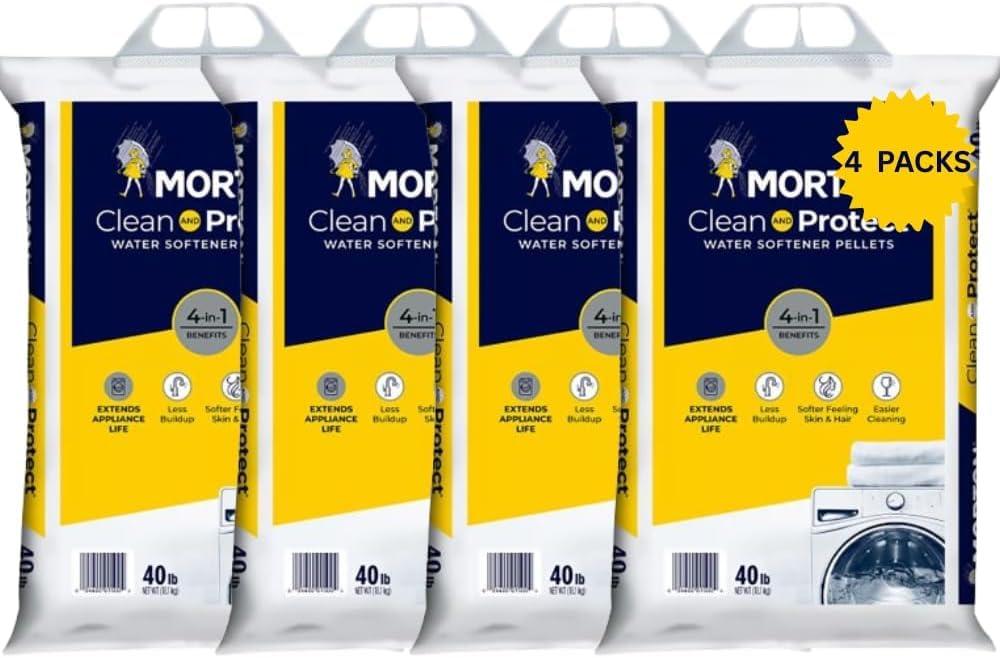 Water Softener Salt Pellets 4 Pack 160 lbs Sodium Chloride K385353