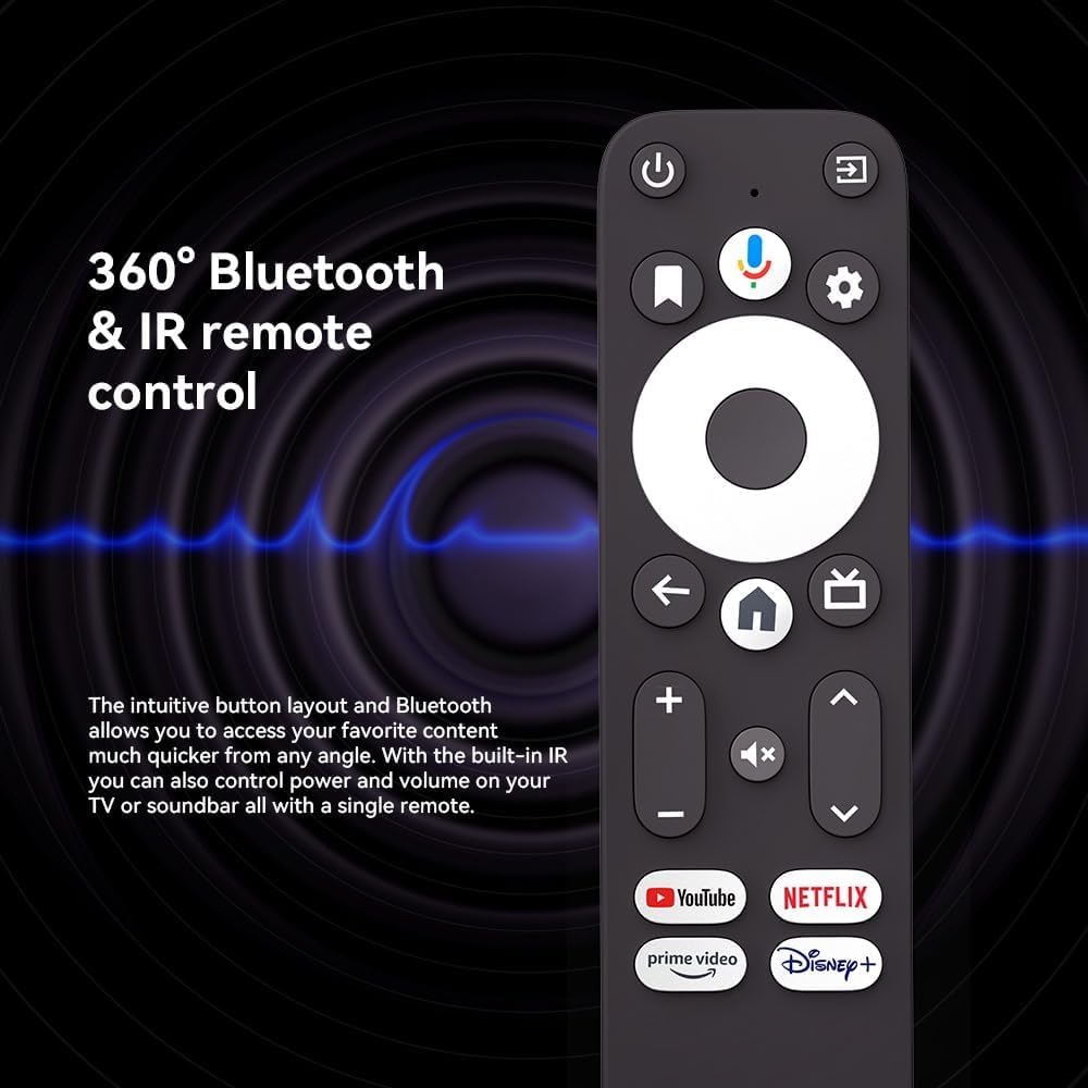 4K Android TV Stick Voice Remote Bluetooth Dual Band WiFi USB-C P1276