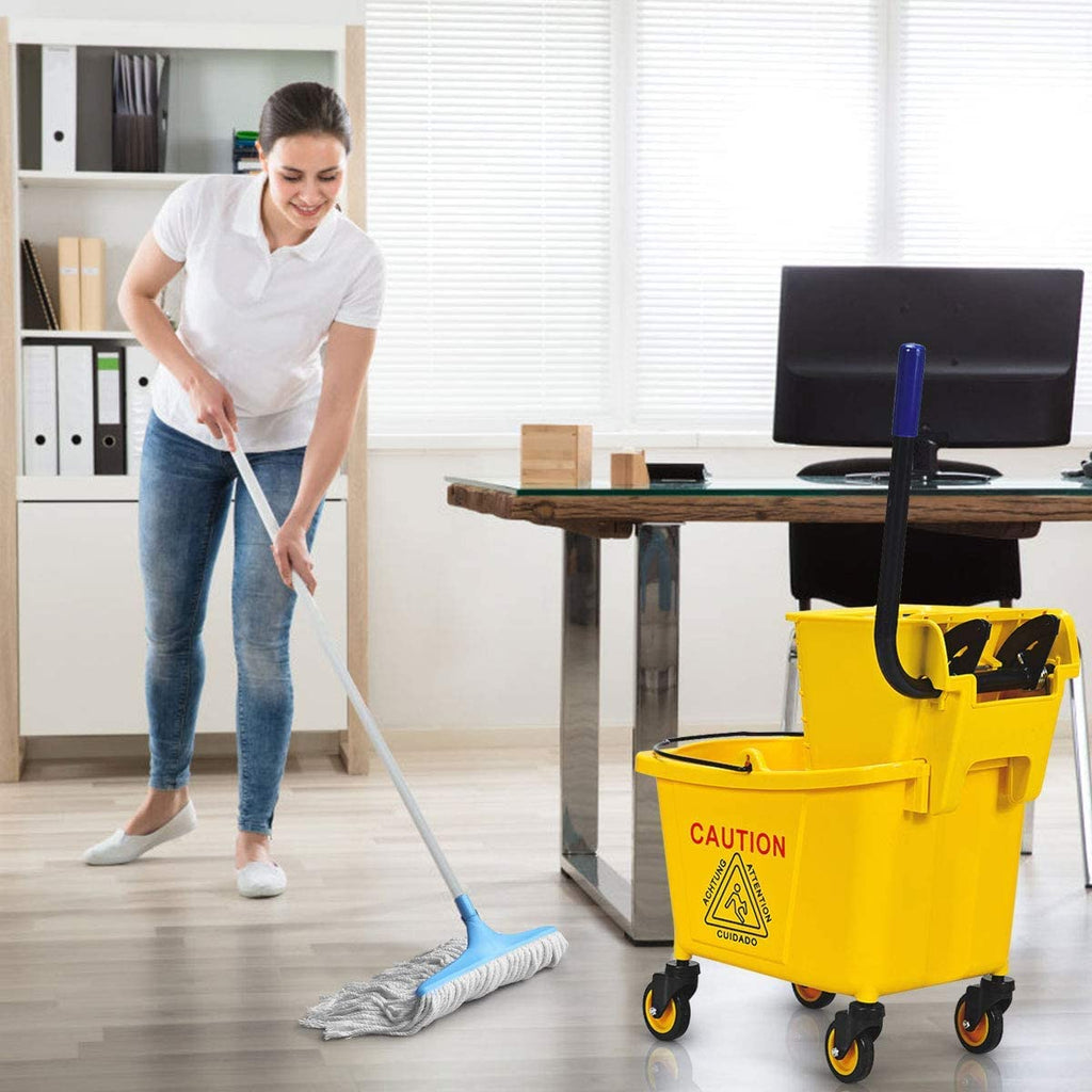 Yellow 35 Quart Side Press Mop Bucket G4952