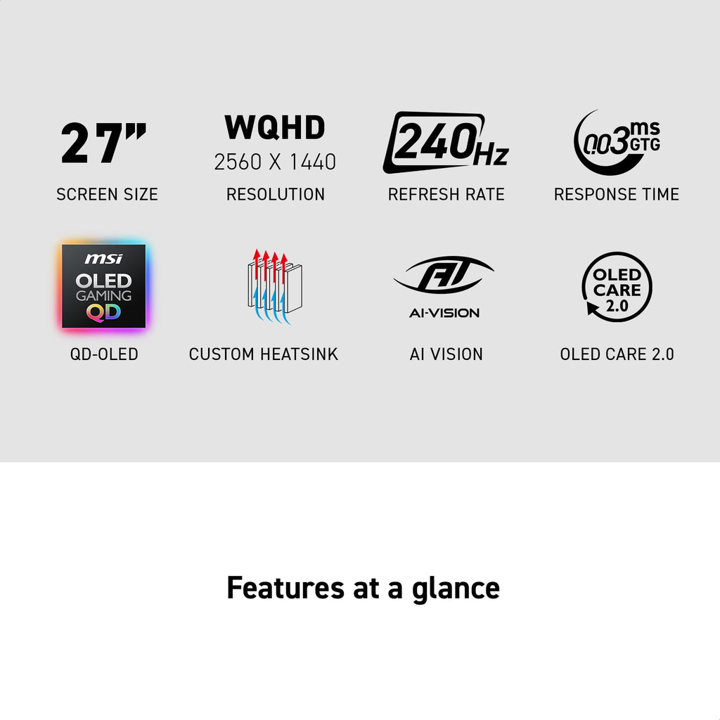 27-Inch WQHD 240Hz QD-OLED Gaming Monitor V80463