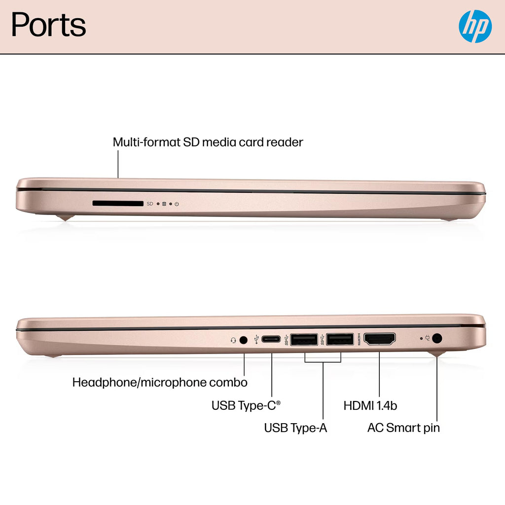 14” Rose Gold Laptop 16GB RAM 628GB Storage B7709