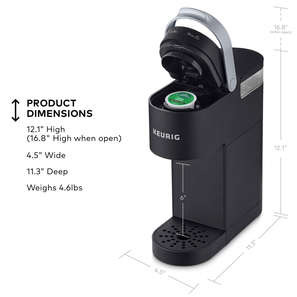 Single Serve K-Cup Pod Coffee Maker, 6 to 12oz Brew Size, Black O608041