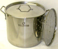 60 Quart Stainless Steel Stock Pot with Rack & Lid M24336