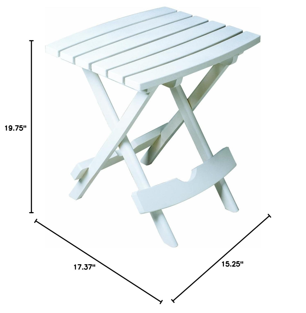 Plastic Quik-Fold Side Table White T2365