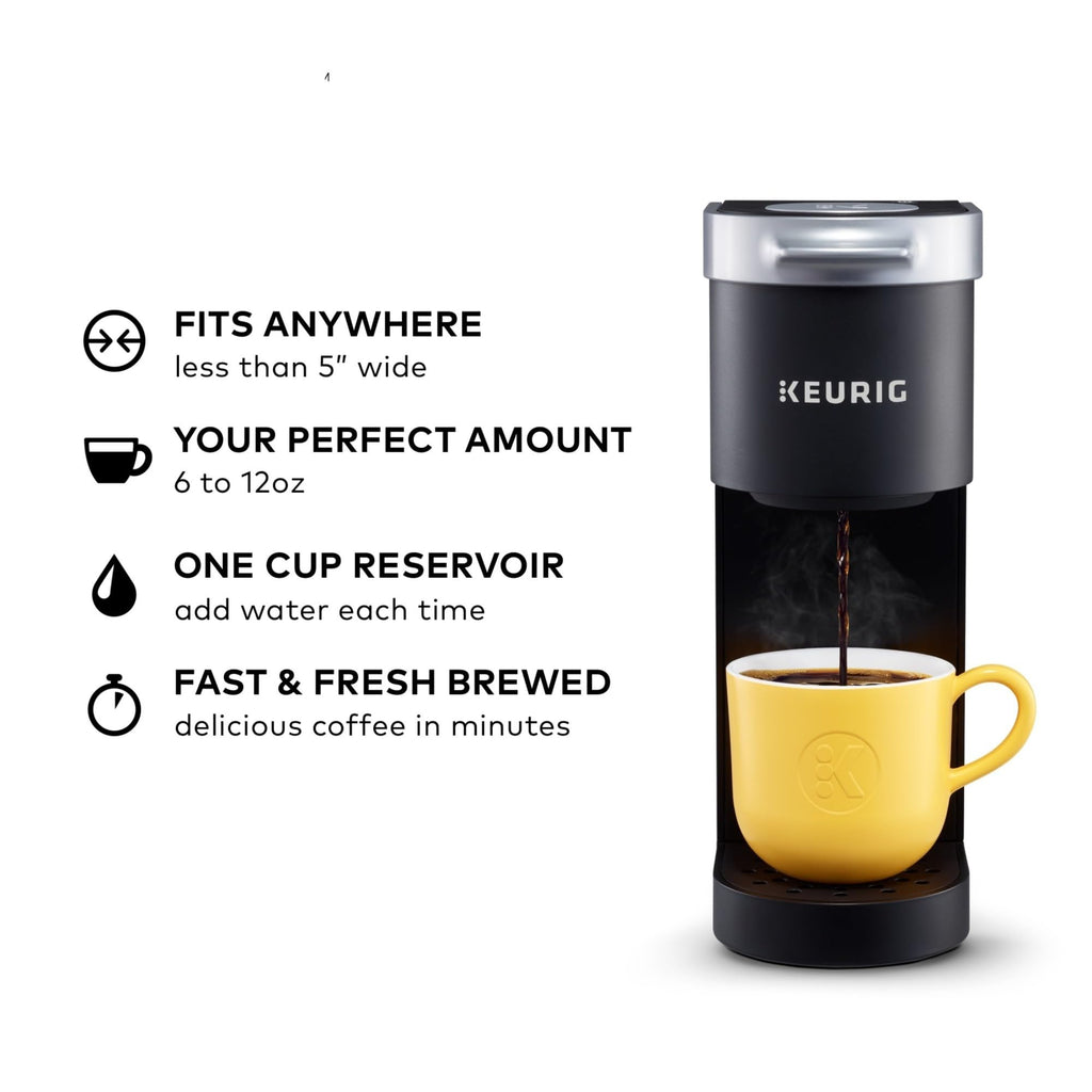 Single Serve K-Cup Pod Coffee Maker, 6 to 12oz Brew Size, Black O608041