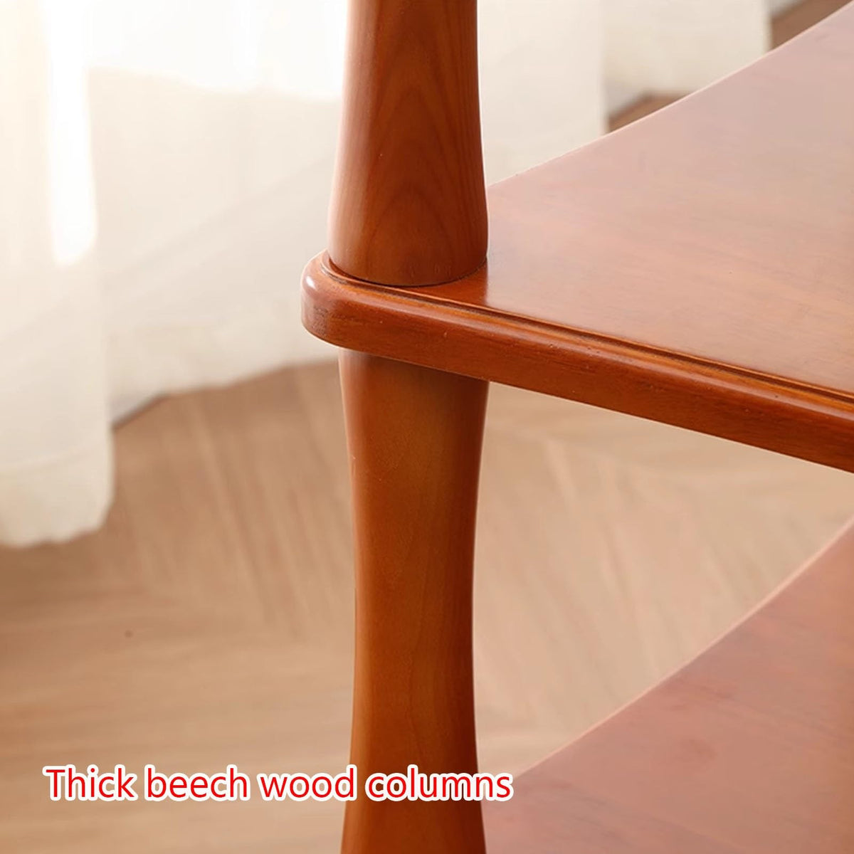 Brown 3 Tier Solid Wood Media Stand V7202