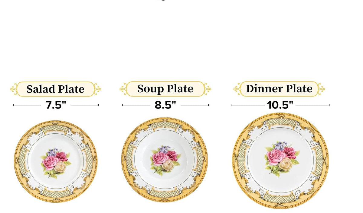 16-Piece Porcelain Dinner Set for 4 A454