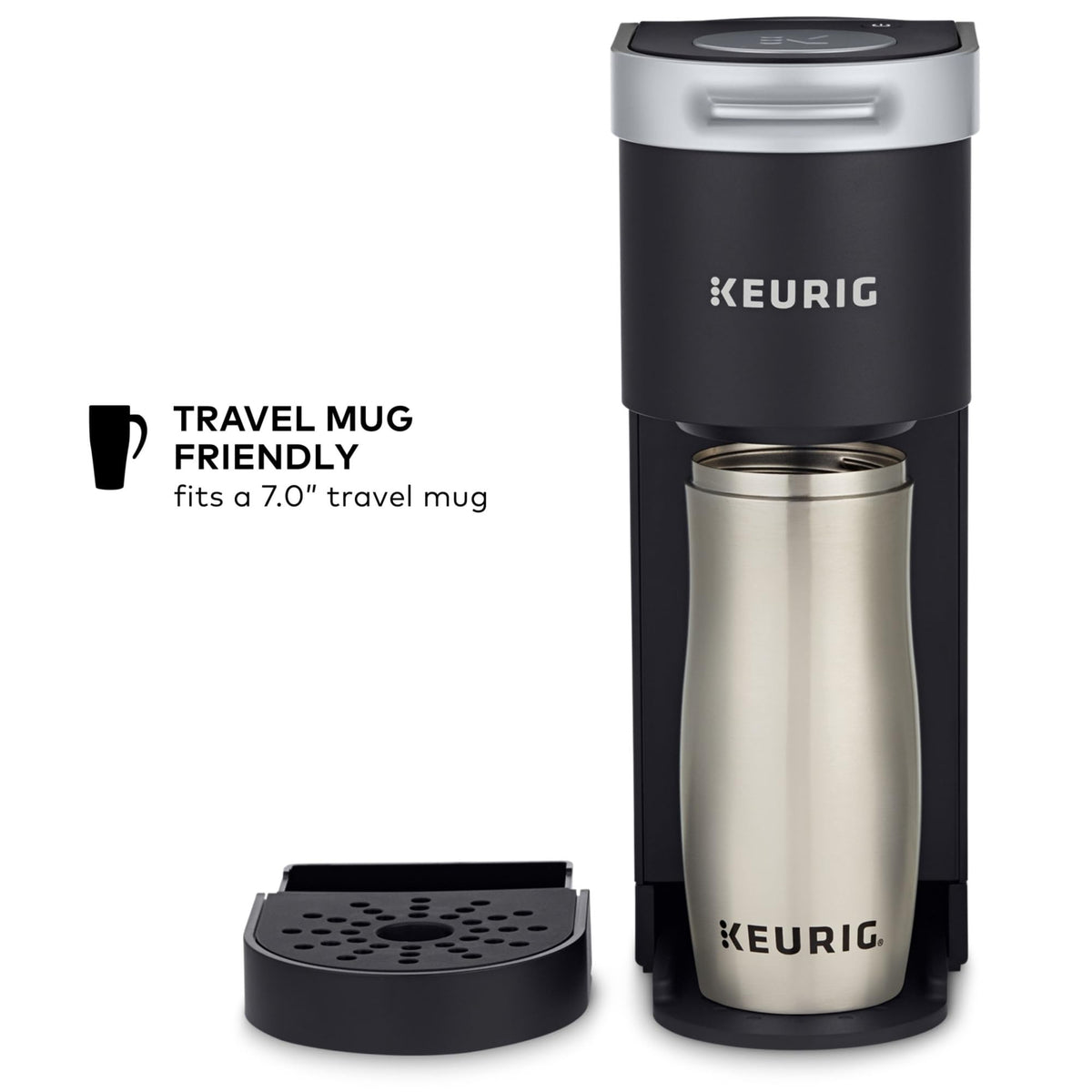 Single Serve K-Cup Pod Coffee Maker, 6 to 12oz Brew Size, Black O608041