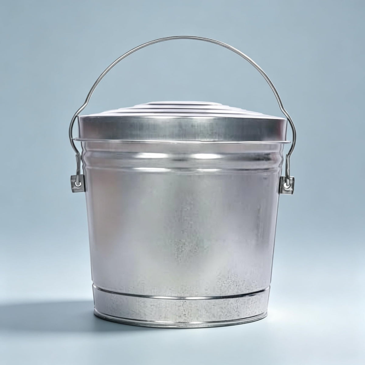 6 Gal Galvanized Metal Storage Can with Locking Lid H71988