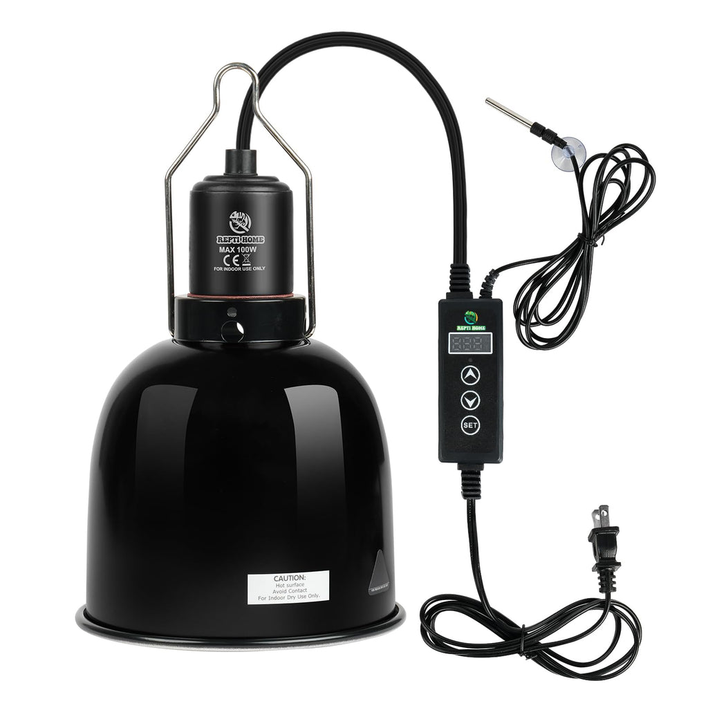 5.5 Inch Deep Dome Reptile Light Fixture with Dimming Thermostat T447898