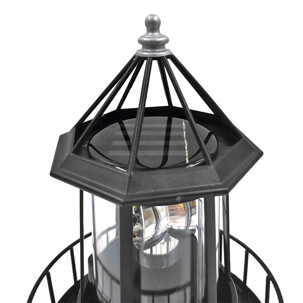 Black Solar LED Lighthouse Garden Decoration D28131