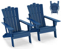 Blue Folding Adirondack Chairs Set of 2 Y83676