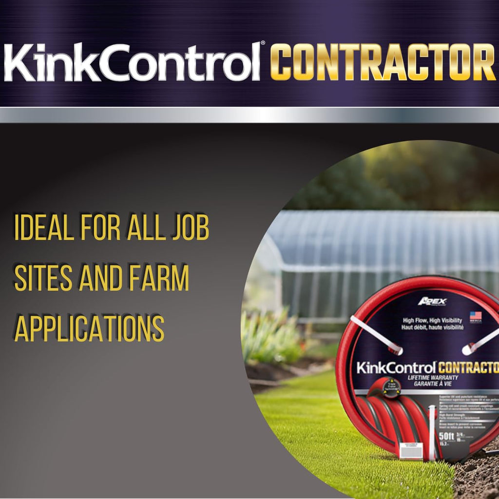 Contractor Grade Hose with Spring Coil and Crush Resistant Couplings 3/4 x 50 ft Q733