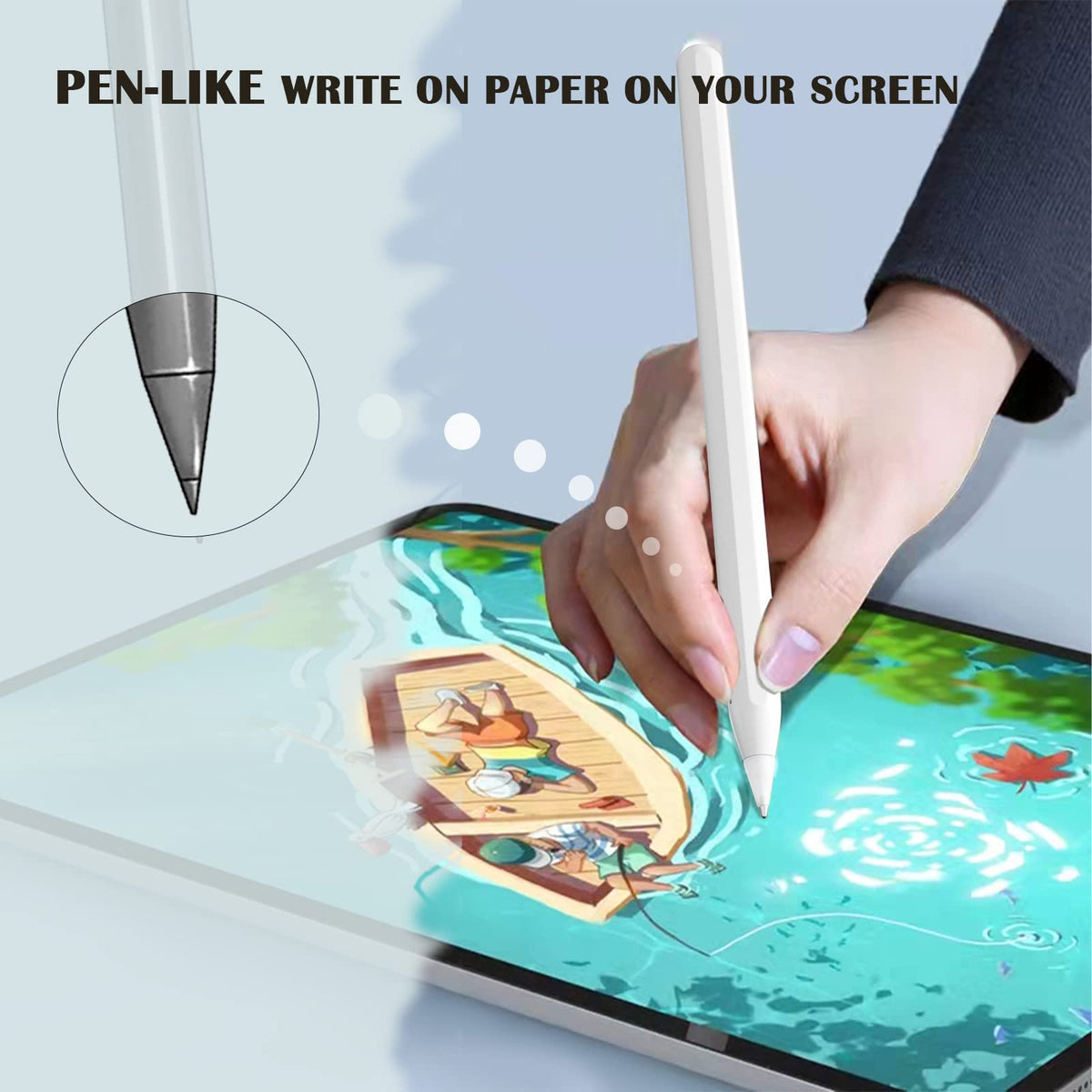 Fine Point Pencil Tips for Apple Pencil 1st 2nd Generation USB-C, White Q278433
