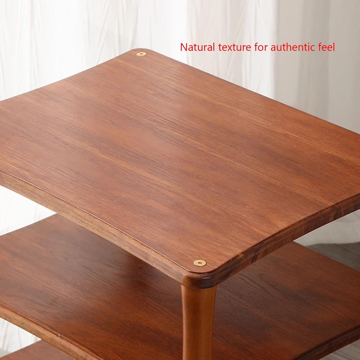 Brown 3 Tier Solid Wood Media Stand V7202
