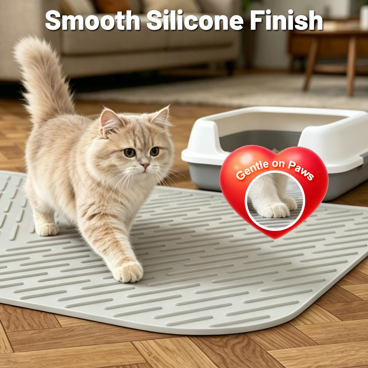 35"x27" Silicone Cat Litter Mat, 4 Pack Disposable Cat Litter Boxes C288815