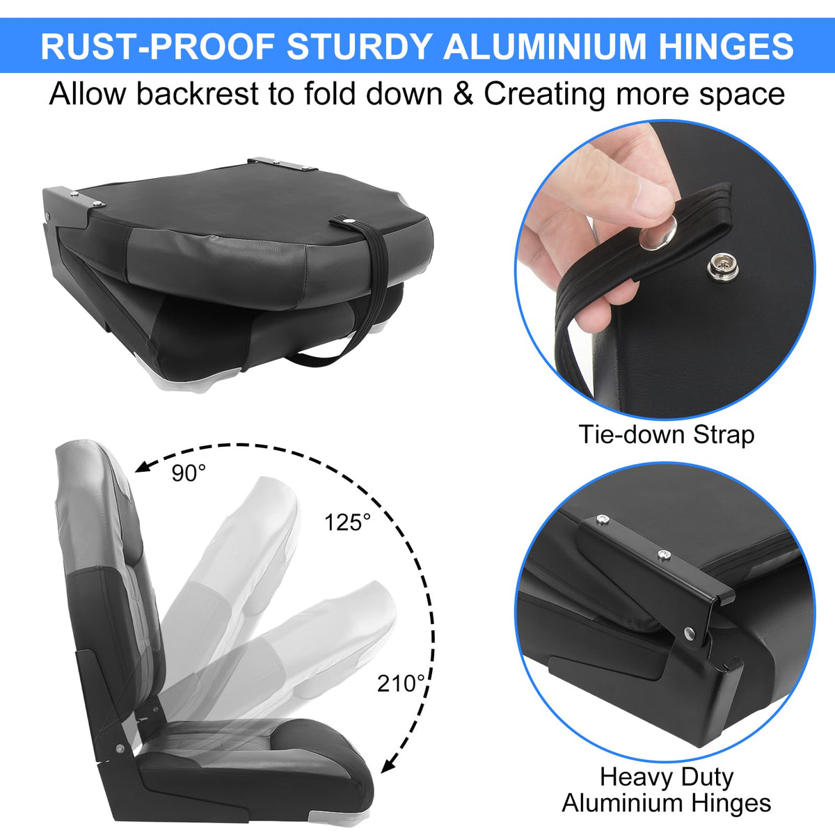 High Back Folding Boat Seat 2 Pack B984605