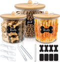 3 Pack Airtight Dog Food Storage Container with Bamboo Lids U7446