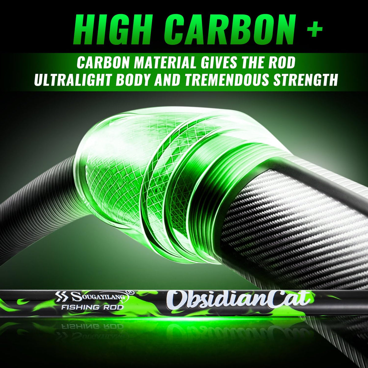 Carbon Fishing Rod with Solid Tip N102