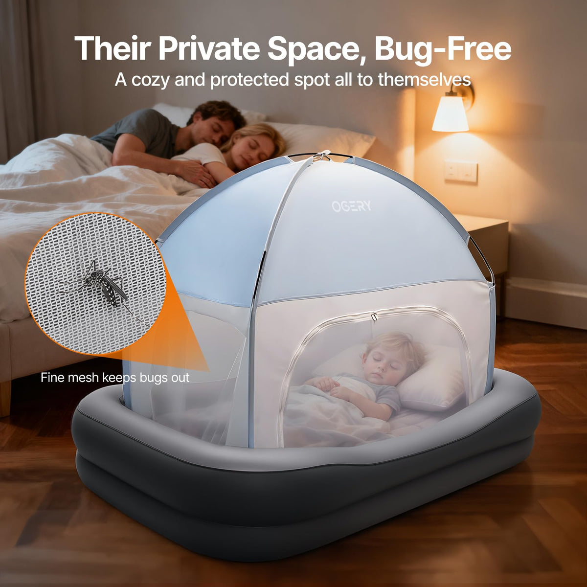Inflatable Toddler Travel Bed with Tent K92121