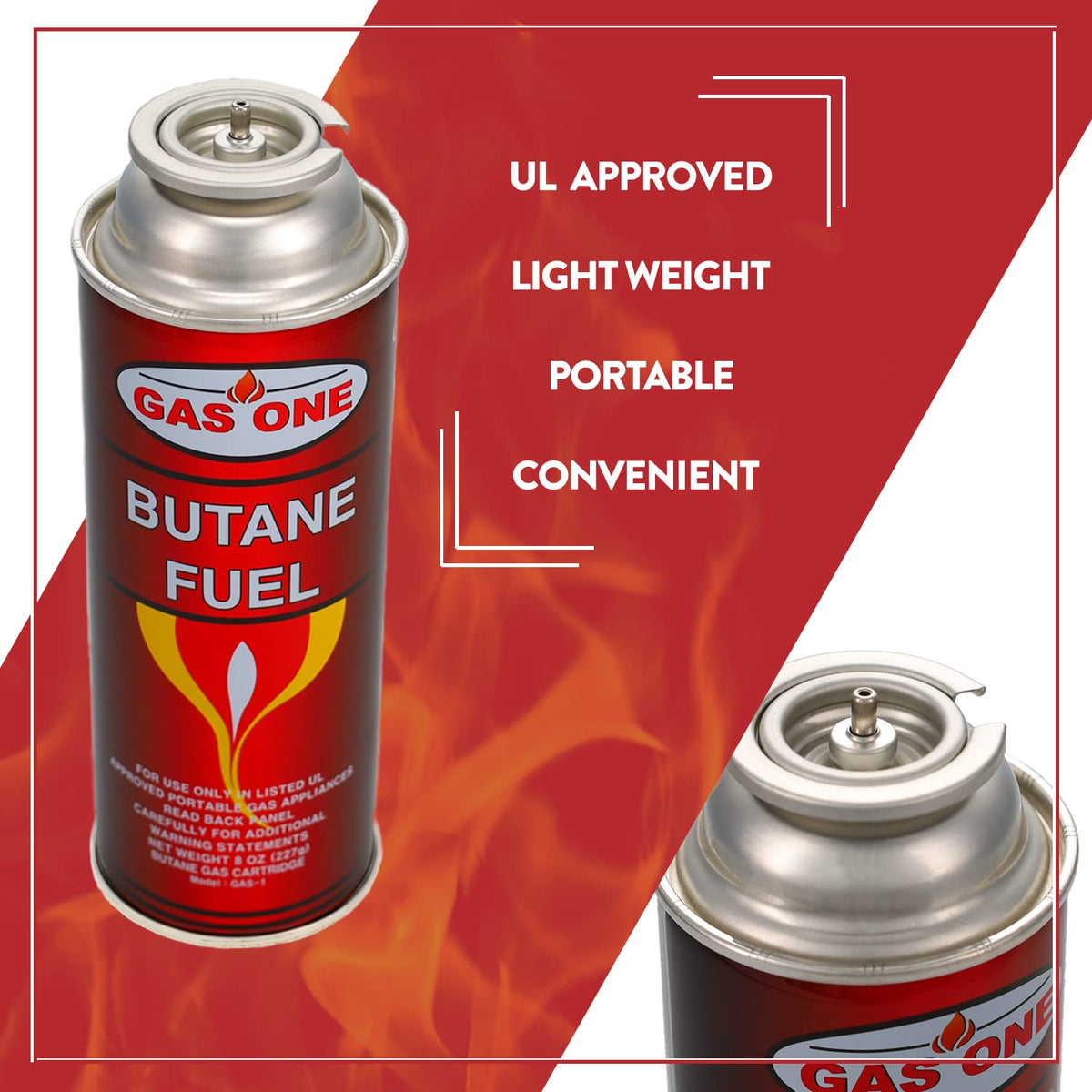 4 Pack 8oz Camping Fuel Canisters X9758