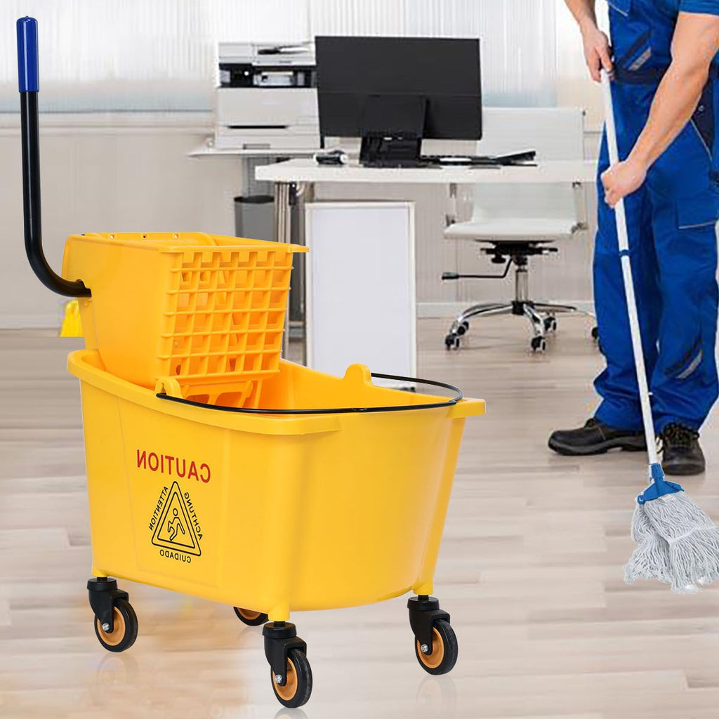Yellow 35 Quart Side Press Mop Bucket G4952