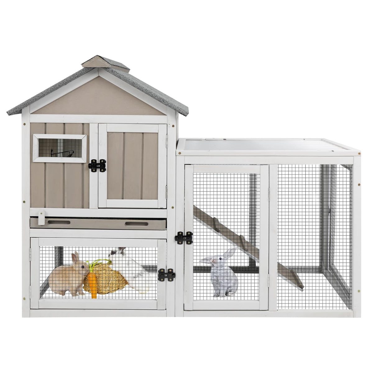 48" L 2-Story Rabbit Hutch with Ramp P614