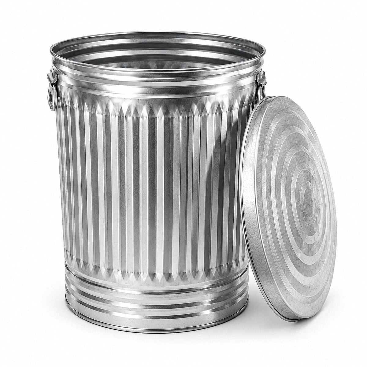 Galvanized Steel Trash Can with Locking Lid J2094