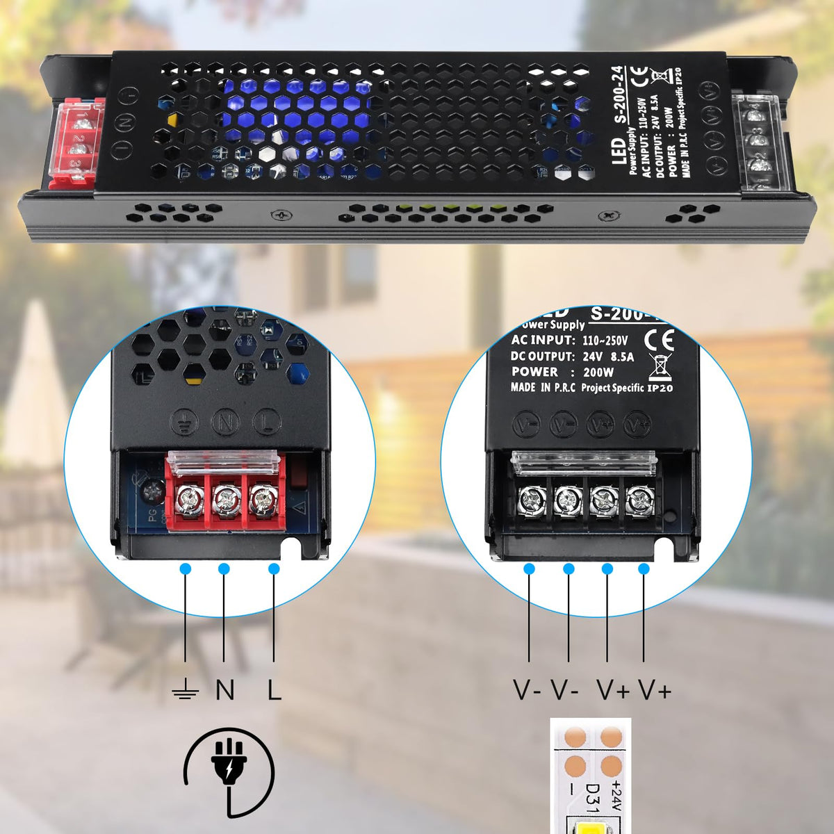 24V 200W LED Power Supply Z833
