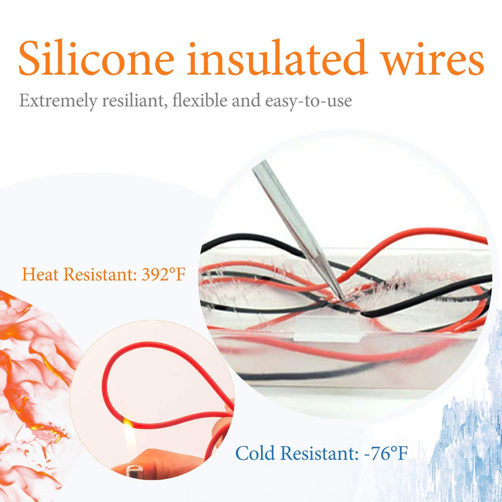 Silicone Test Leads Kit CAT III 1000V CAT IV 600V with Alligator Clips and Needle Probe 9PCS U35091