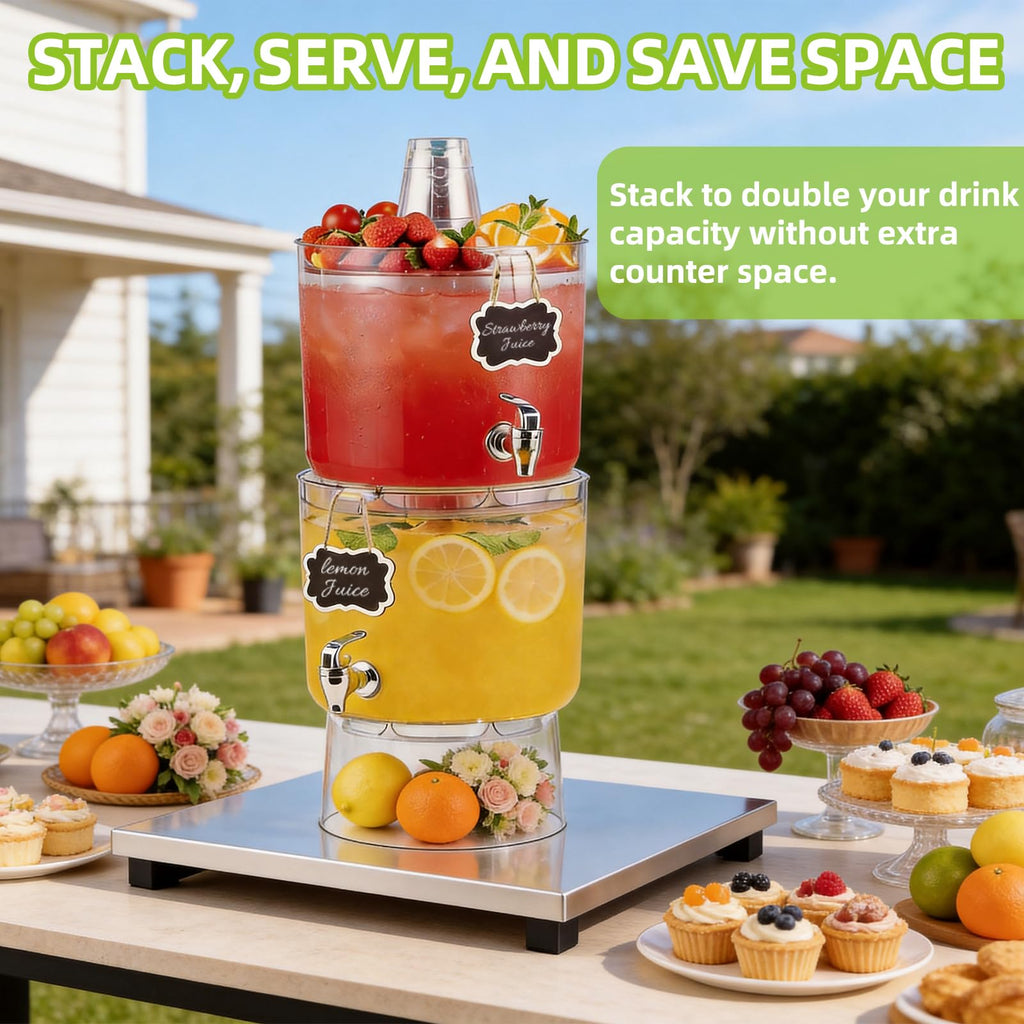 2 Gallon Drink Dispenser with Multi-Function Lid R71882