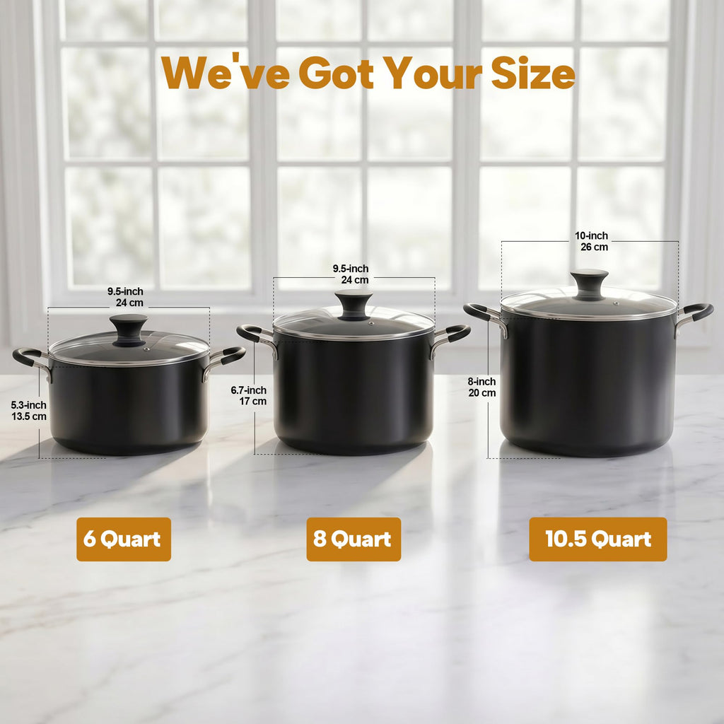 10.5 Quart Non Stick Stock Pot with Lid X617724