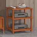 Brown 3 Tier Solid Wood Media Stand V7202