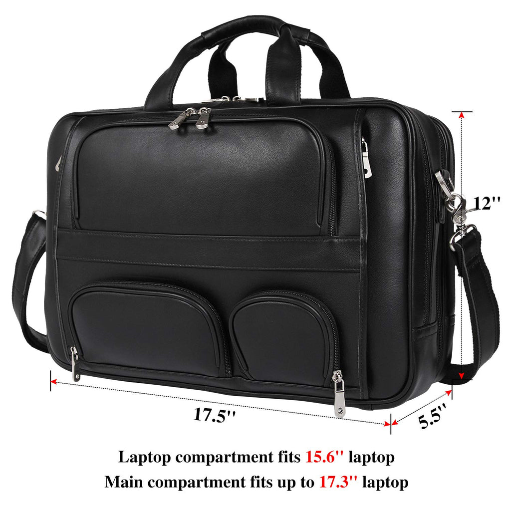 Cowhide Leather 17.3 Inch Messenger Bag Laptop Briefcase L182192