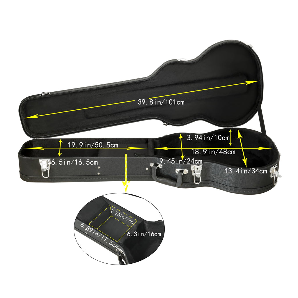 Electric Guitar Case Wooden Hard Shell Case With Lock W1993