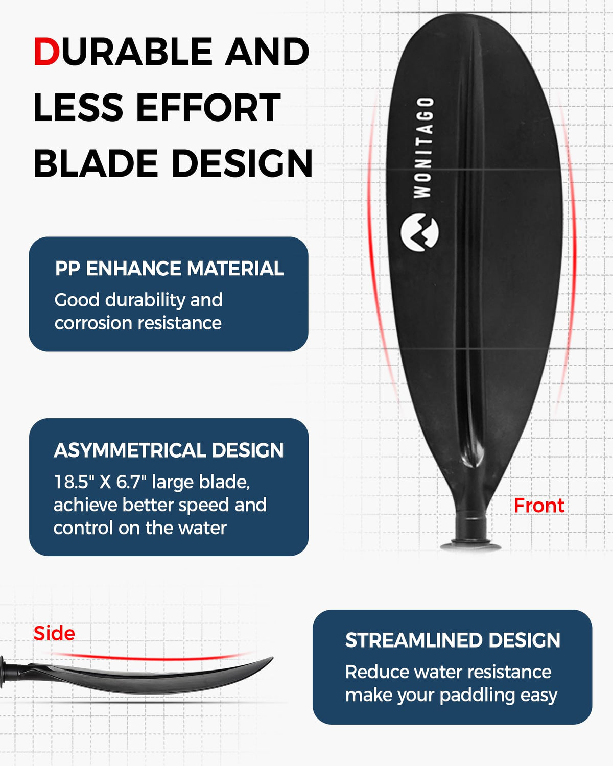 Adjustable Lightweight Kayak Paddle T803