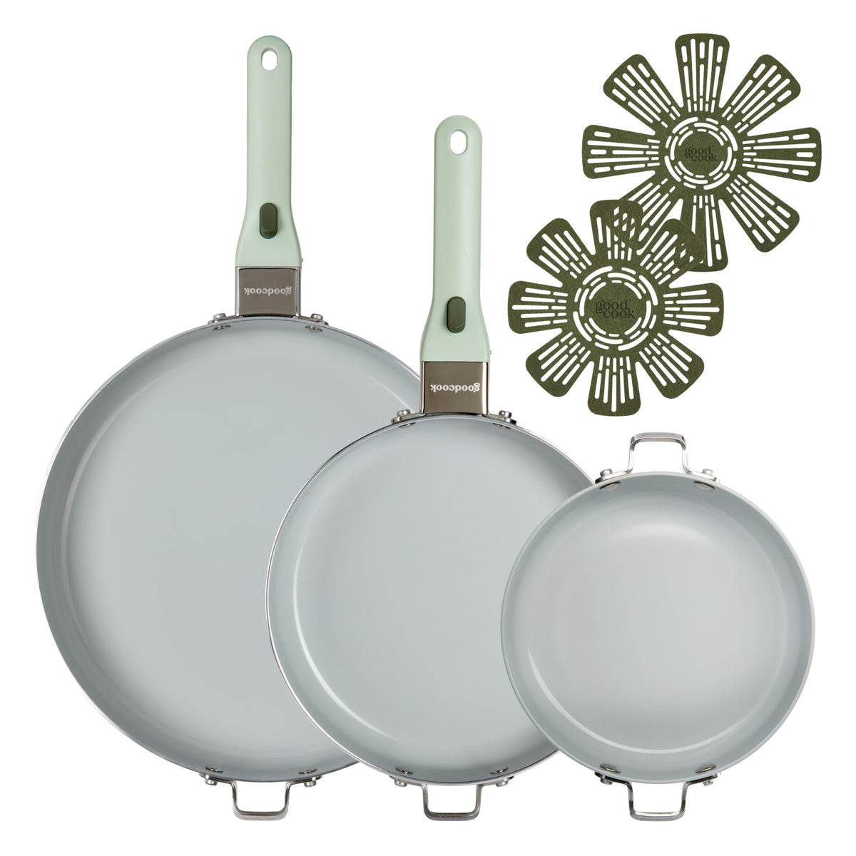 7 Piece Ceramic Nonstick Cookware Set W7898