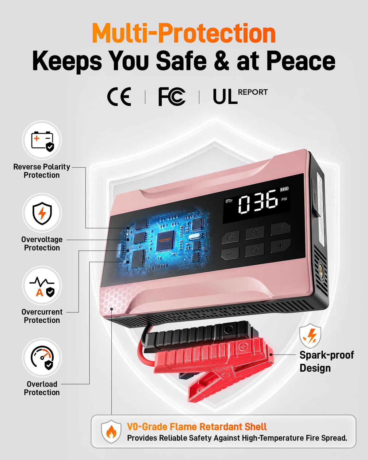 2000A Jump Starter with Air Compressor P472