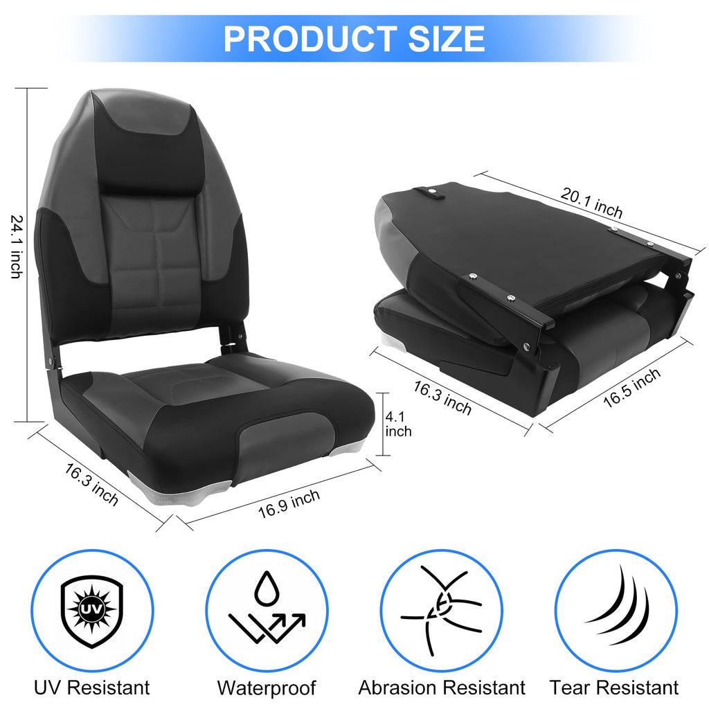 High Back Folding Boat Seat 2 Pack B984605