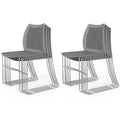 Grey Plastic Stacking Chairs O487862