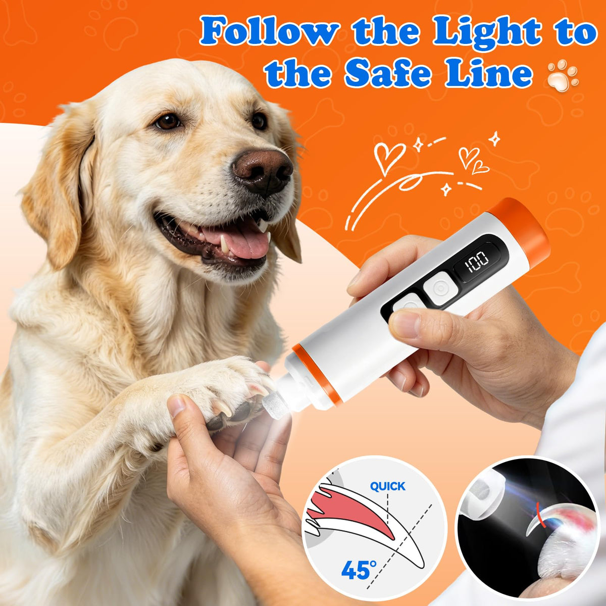 Dog Nail Grinder with LED Light R745361