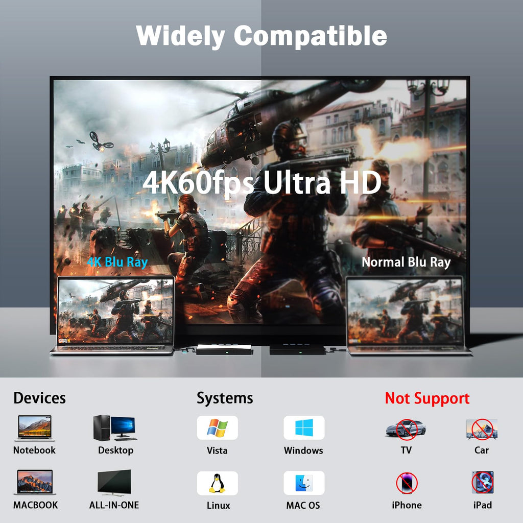 4K External Blu Ray Drive H898