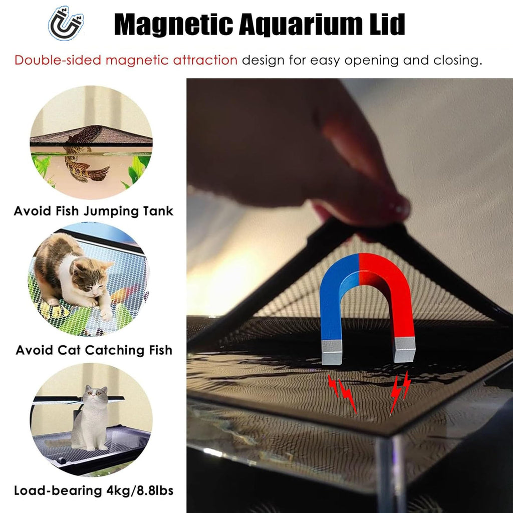 Magnetic Fish Tank Lid Cuttable Aquarium Top Cover Y3498