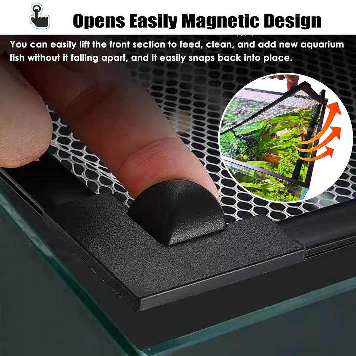 Magnetic Fish Tank Lid Cuttable Aquarium Top Cover Y3498