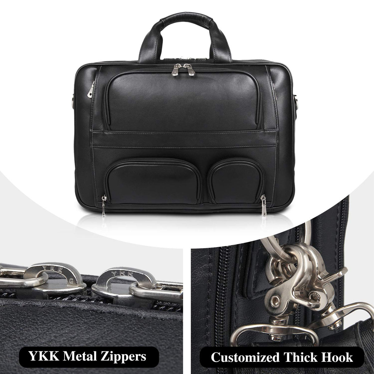 Cowhide Leather 17.3 Inch Messenger Bag Laptop Briefcase L182192